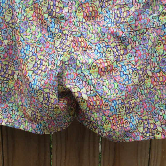 Michael's Men's Mesh Liner Swim Trunks Abstract Fish multicolored sz: 2xl - Picture 6 of 16